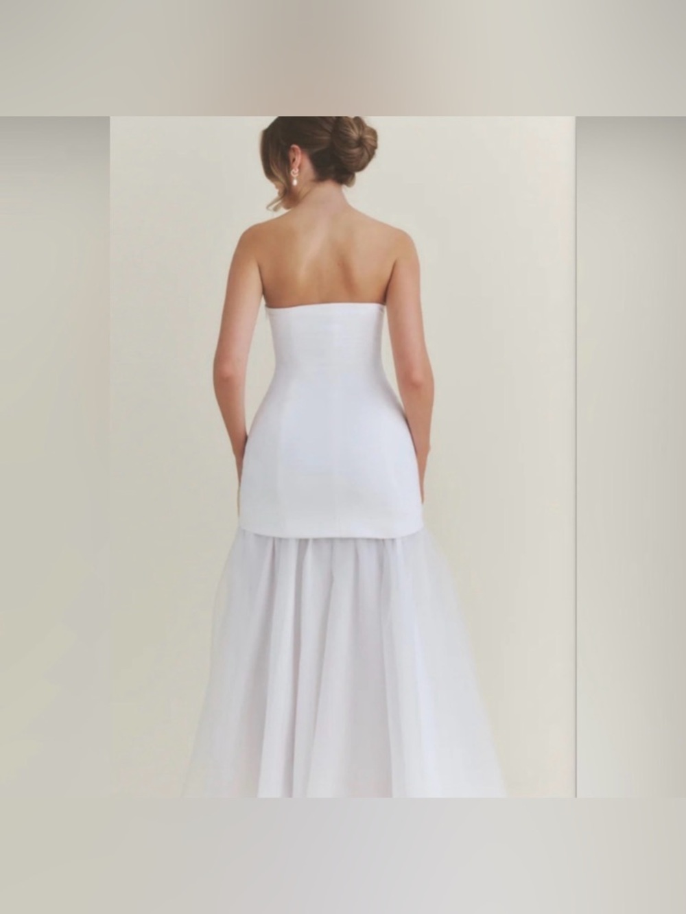 Six Stories EMILIA Bandeau Drop Waist Maxi Dress – White size 4 - Picture 4 of 11